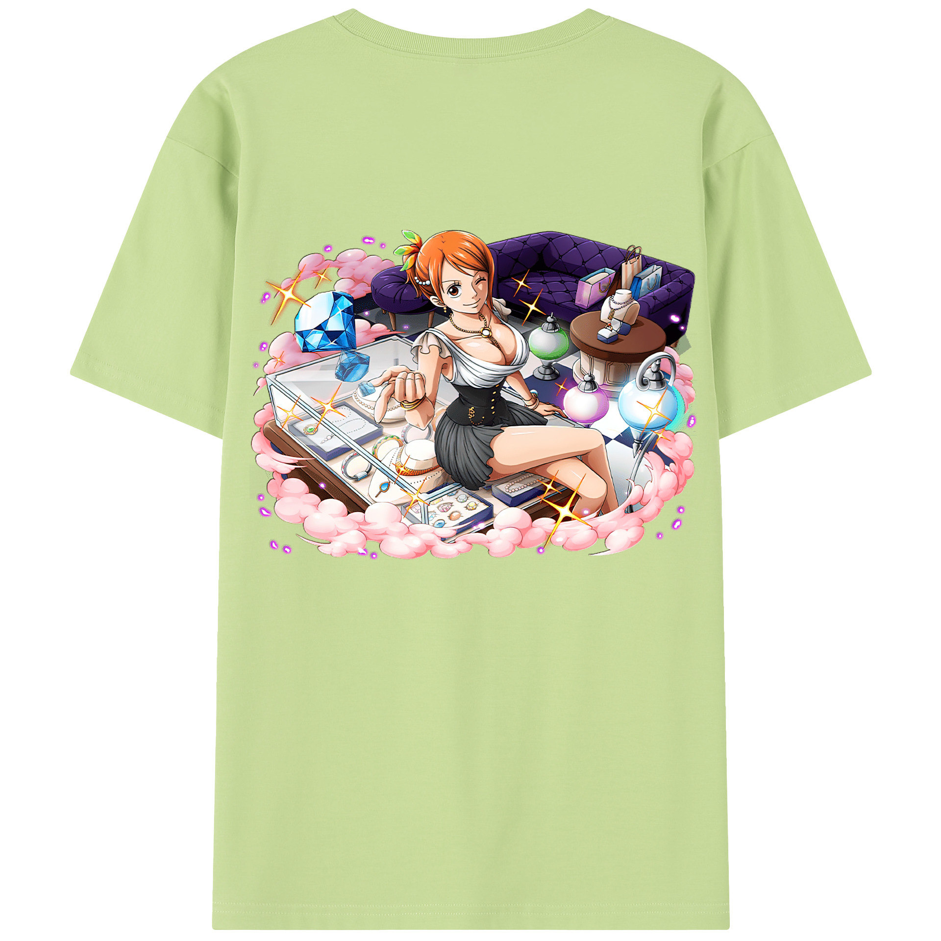 ワンピース ナミ ONE PIECE Nami 綿100％半袖Tシャツ（背面プリント）